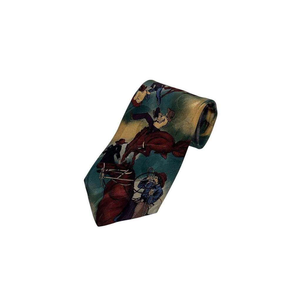 Nature’s Museum Collection Cowboy Theme Neck Tie Rockabilly Western